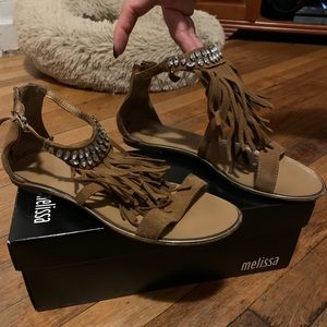 Report Signature suede sandals